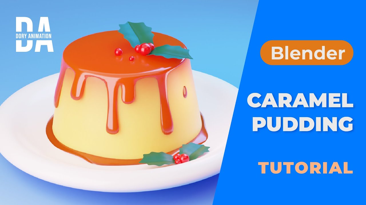 Crème Caramel pudding – Blender tutorial
