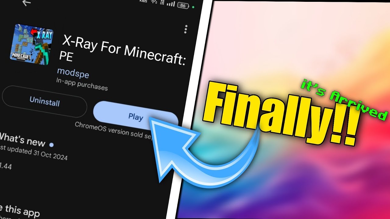 Finally the X-Ray mod has been Released for Minecraft Pocket Edition!! 🥳