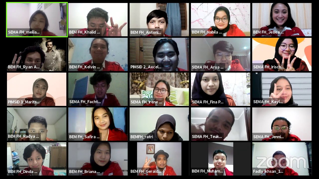 Rapat Kerja SEMA FH bersama BEM FH UPNVJ Periode 2021