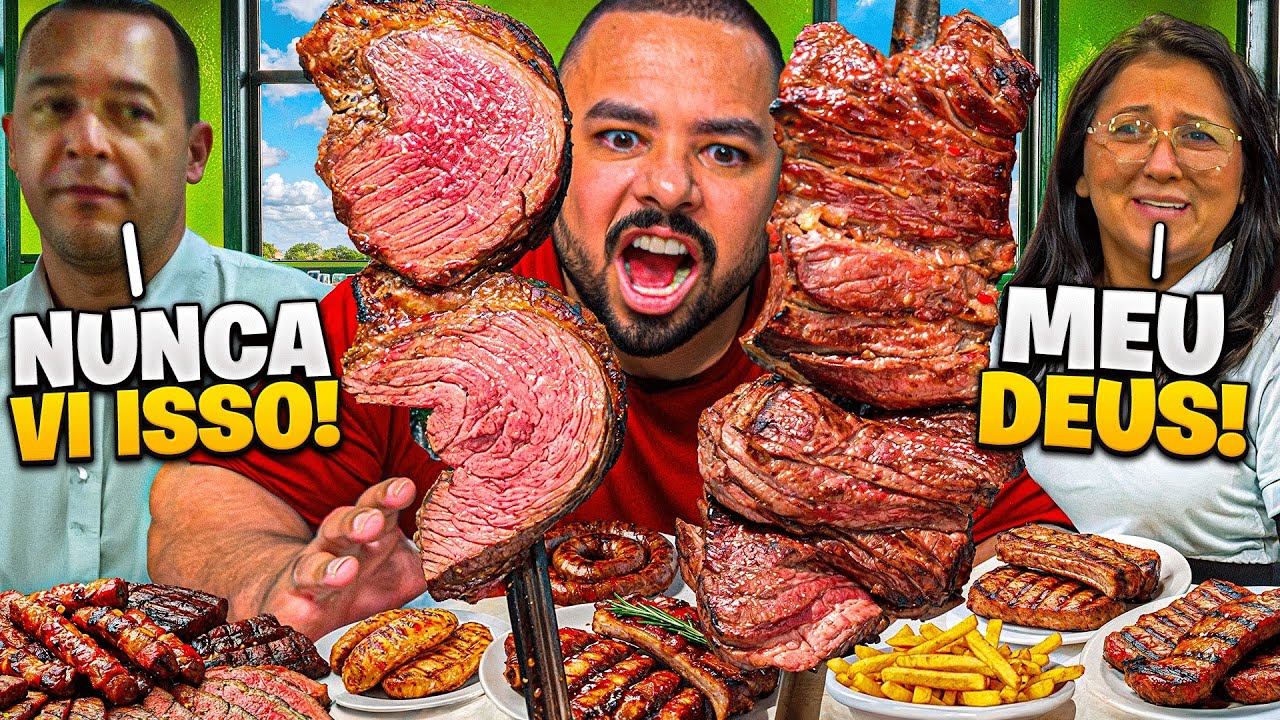 DEVOREI 2 ESPETOS DE CHURRASCO ! *Ficaram em choque ⚡️