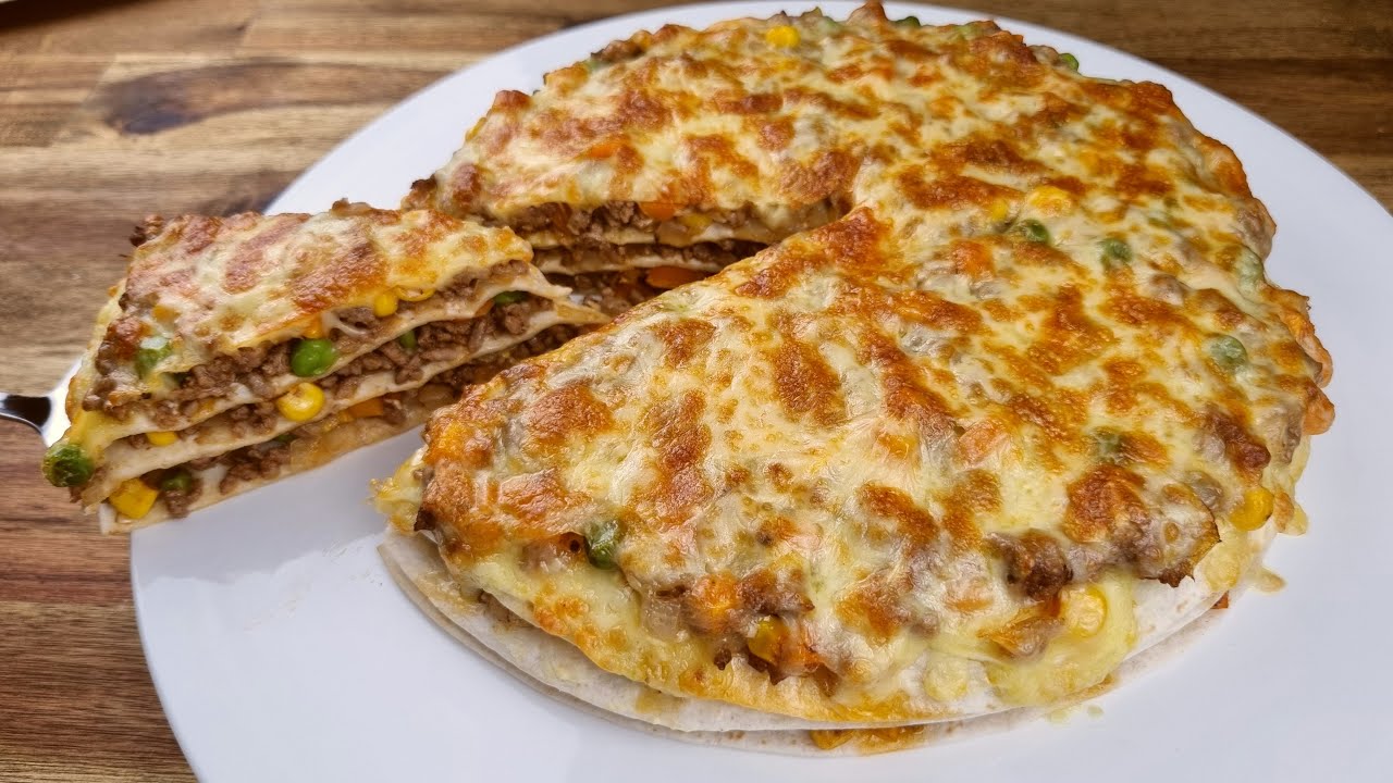 У вас есть лепешки и говяжий фарш? Приготовьте это вкусное блюдо!