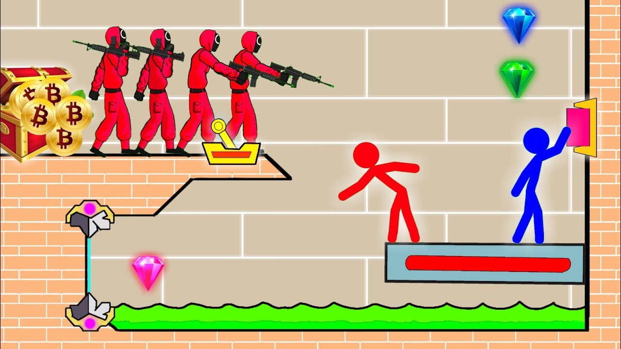 stickman animation vs Pink soldiers. #minecraft