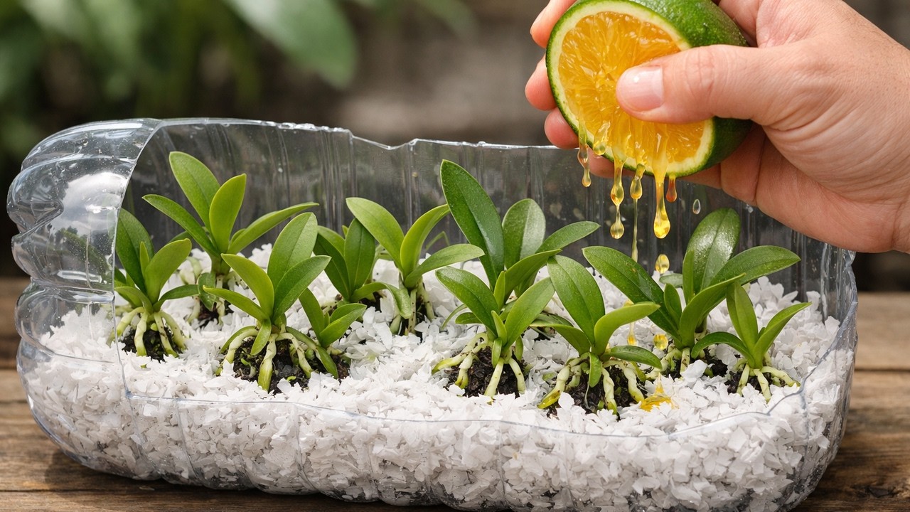 No soil needed! Orchid propagation using paper is still successful.