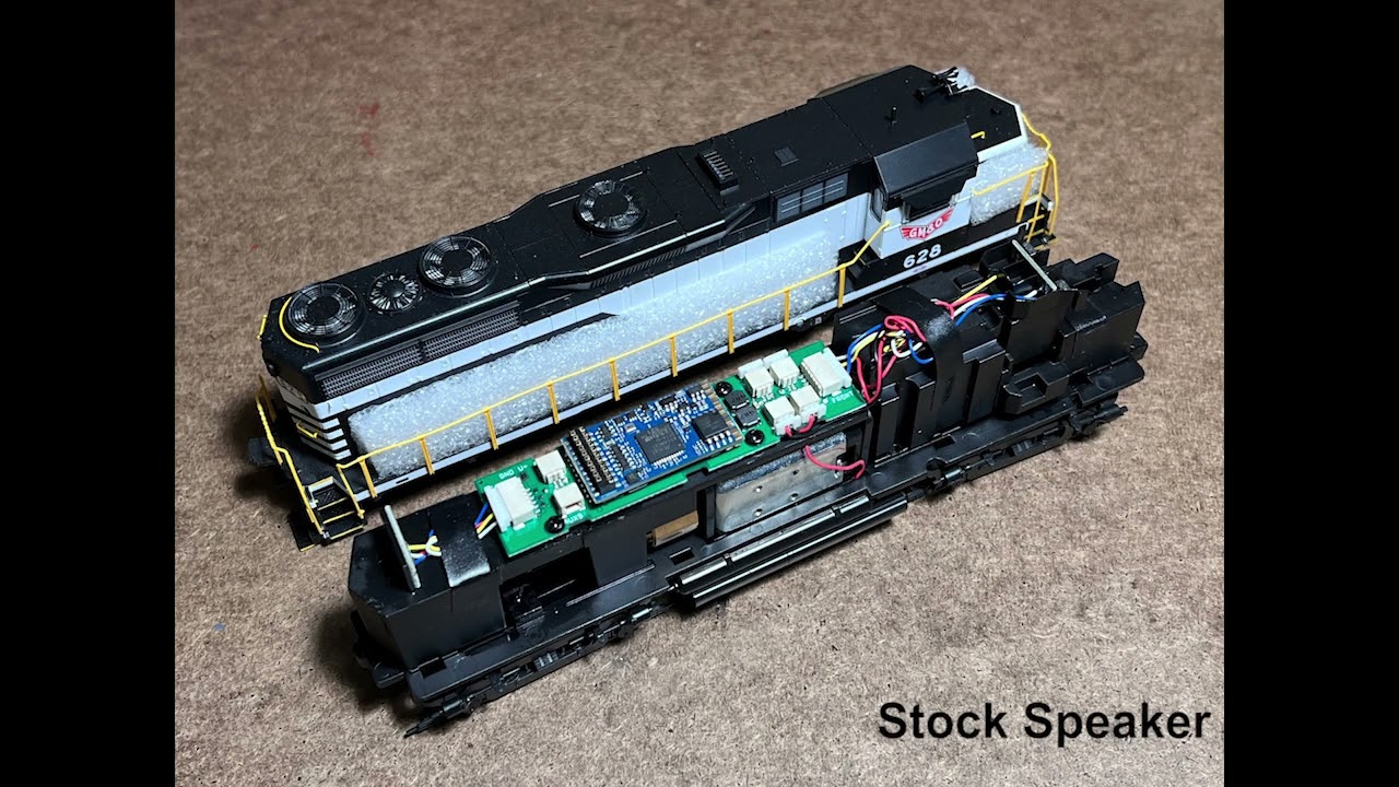 Walthers Proto GP35 Speaker Upgrade Comparison by Scale Sound Systems