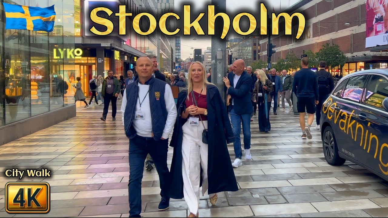 Sweden: Stockholm in Light Rain – A Real-Time City Walk