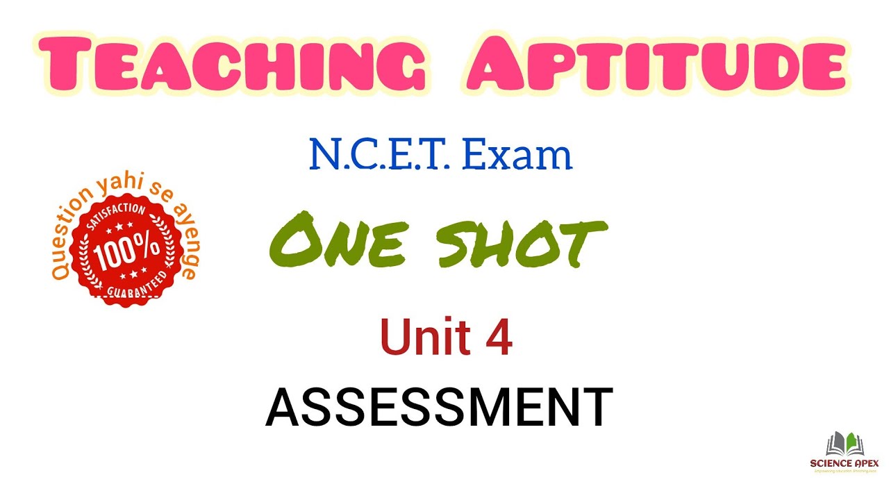 NCET 2026 | Unit 4 Teaching Aptitude –Assessment #itep #ncet2026