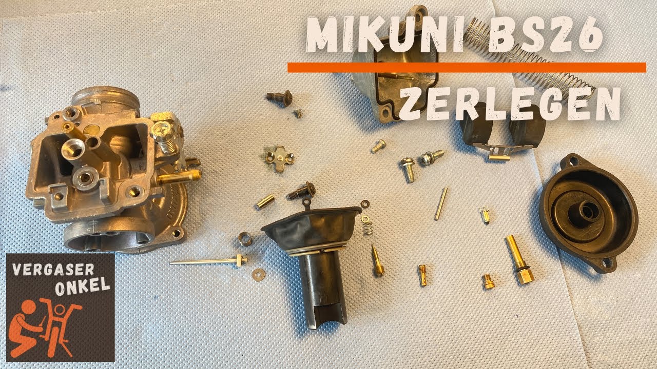 Vergaser Mikuni BS26 zerlegen, ausführlich erklärt vom Vergaseronkel