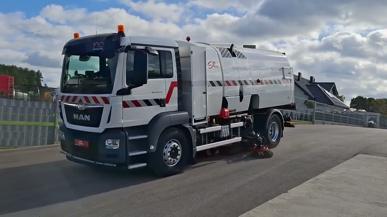 Zamiatarka MAN TGS 18.320 BUCHER OptiFant 8000 Euro 6 Karcher Mycie Ciśnieniowe Myjka Drogowa