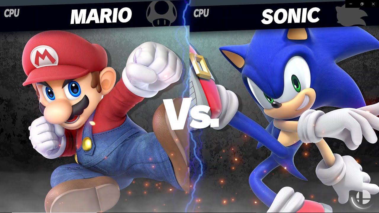 Mario VS. Sonic ULTIMATE FIGHT (No Commentary) LEVEL 9 CPU | Super Smash Bros Ultimate