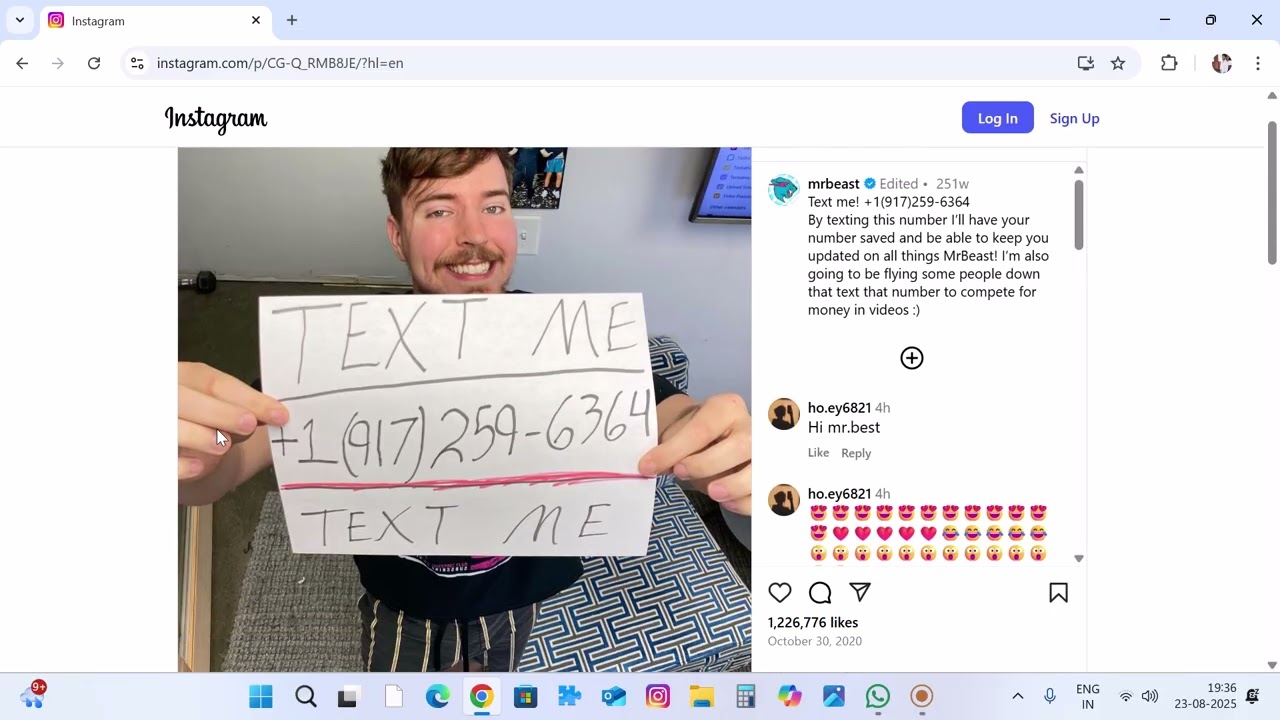 I have leaked mr.beast phone number