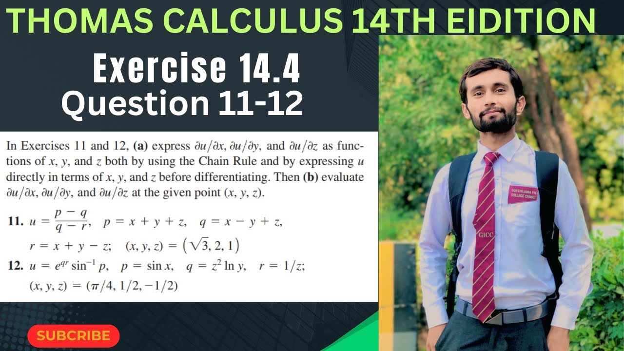 Exercise 14.4 | Question 11-12 | Thomas Calculus 14th Edition