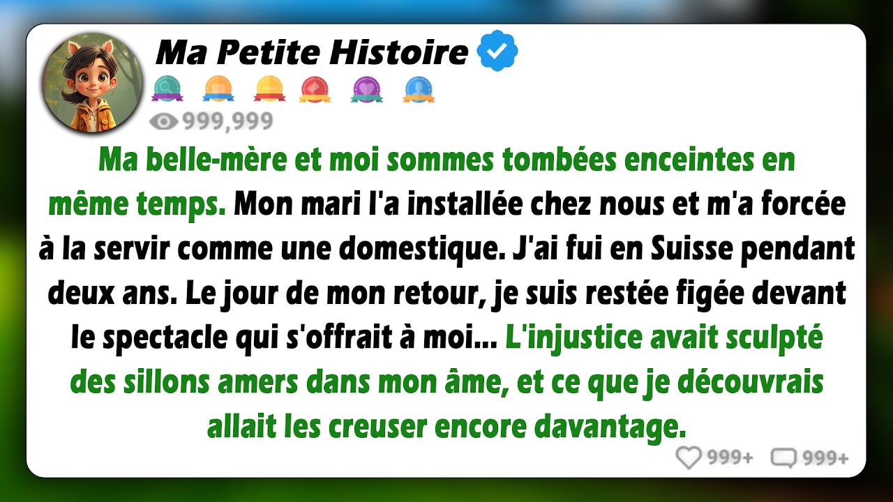 Ma belle-mère et moi sommes tombées enceintes en même temps. Mon mari l'a installée à la maison et..