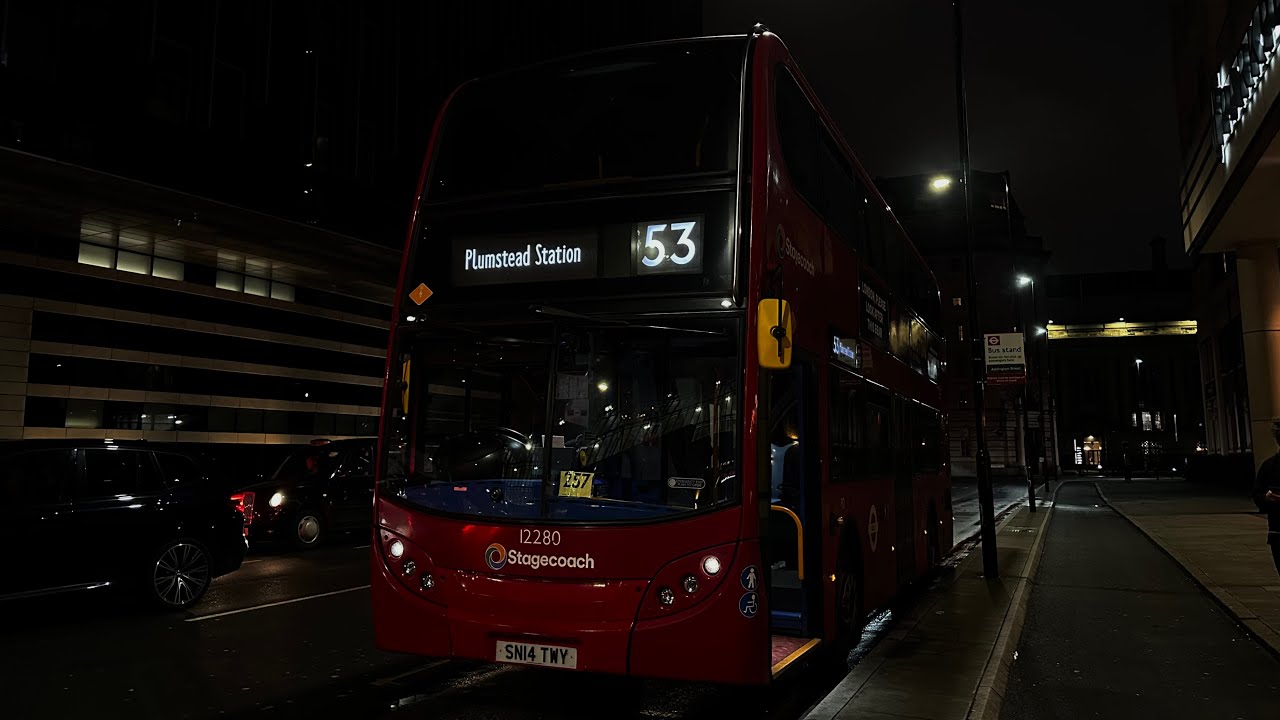 *4K* + FAST DRIVER Journey on route 53 to Lambeth North, Lower Marsh| 12280 SN14 TWY
