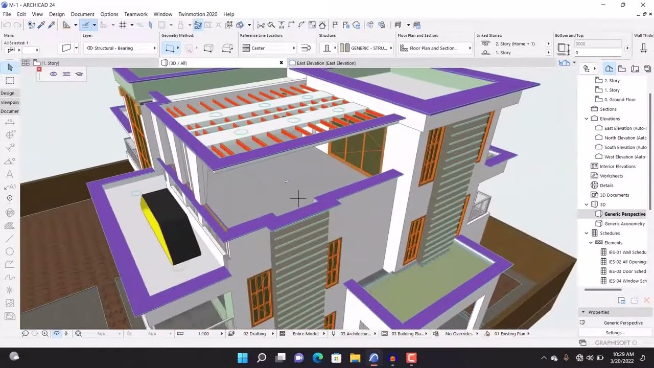 Design Best Decorations in a Modern Building Design in ArchiCAD Part 6