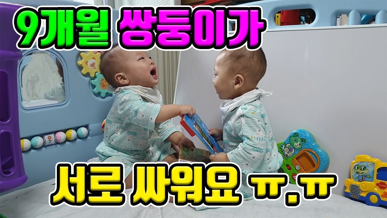 9개월 쌍둥이가 서로 싸워요 / 9months / fight / twins