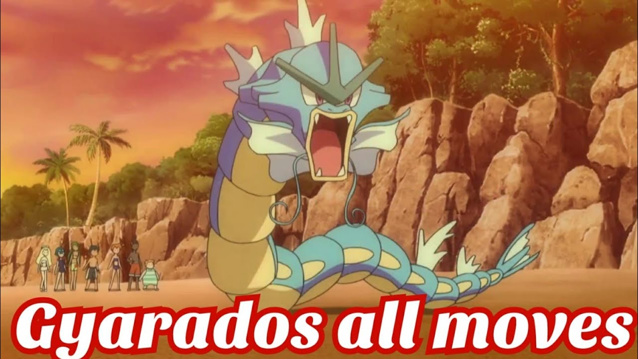 gyarados all attacks & moves (Pokemon)@TSCRChannel