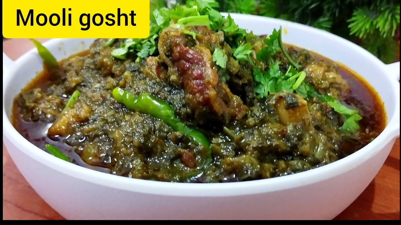 MULI PALAK GOSHT RECIPE | UP SPECIAL MOOLI GOSHT RECIPE | RESTAURANTS STYLE MULI GOSHT RECIPE |