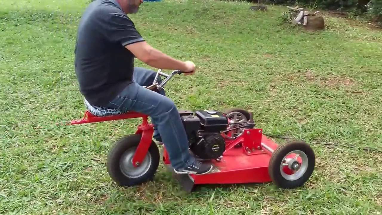 Trator Cortador de Grama Caseiro com 3 rodas