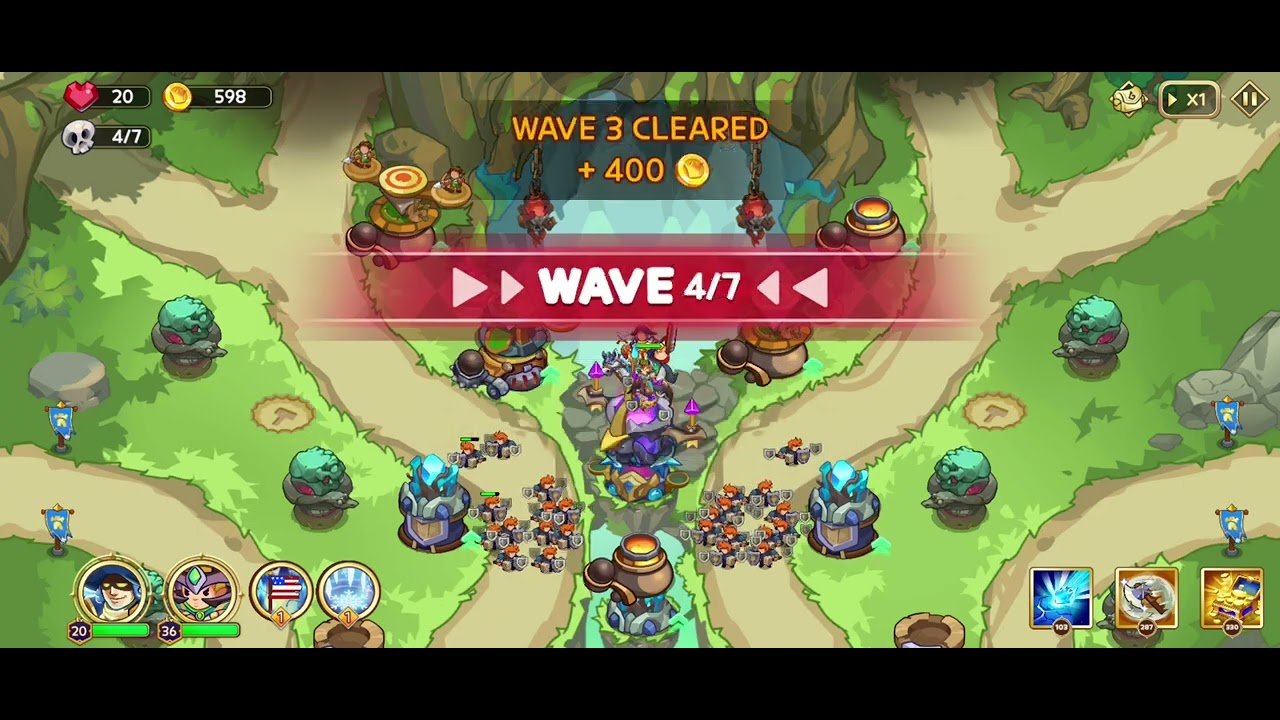 King of Defense 5: TD Games - World 1 - Stage 10 ( Difficult: Nightmare )