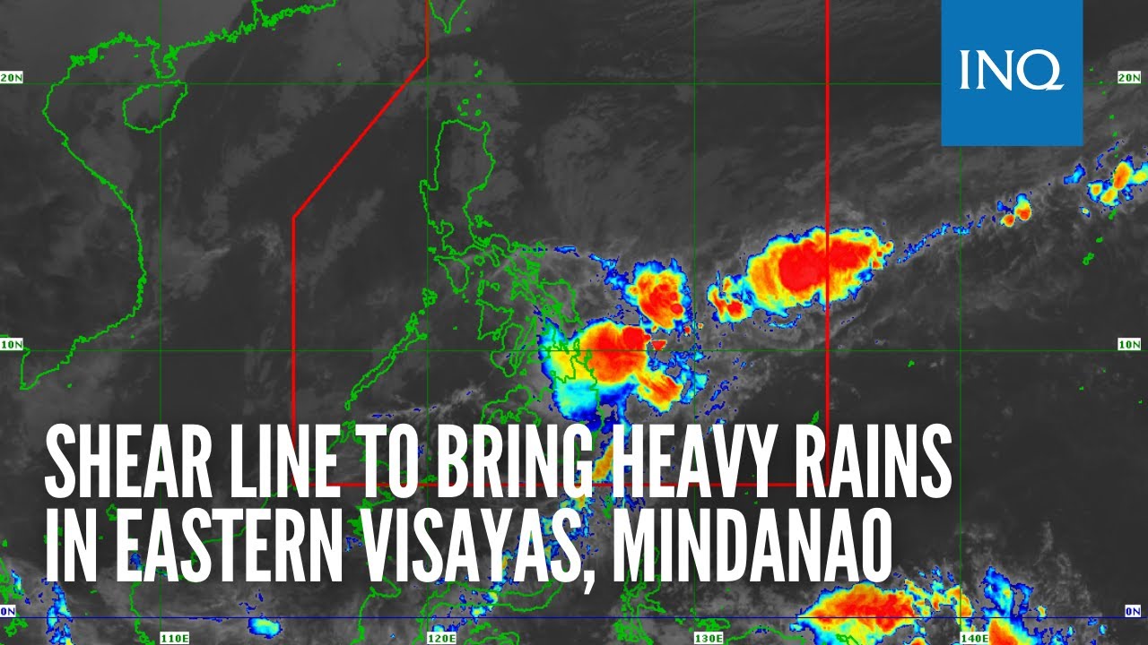 Shear line to bring heavy rains in eastern Visayas, Mindanao