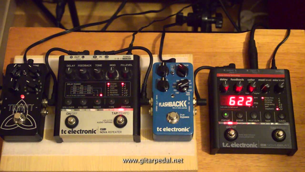 TC Electronic Nova Delay with a Fender Stratocaster and Trinity Reverb