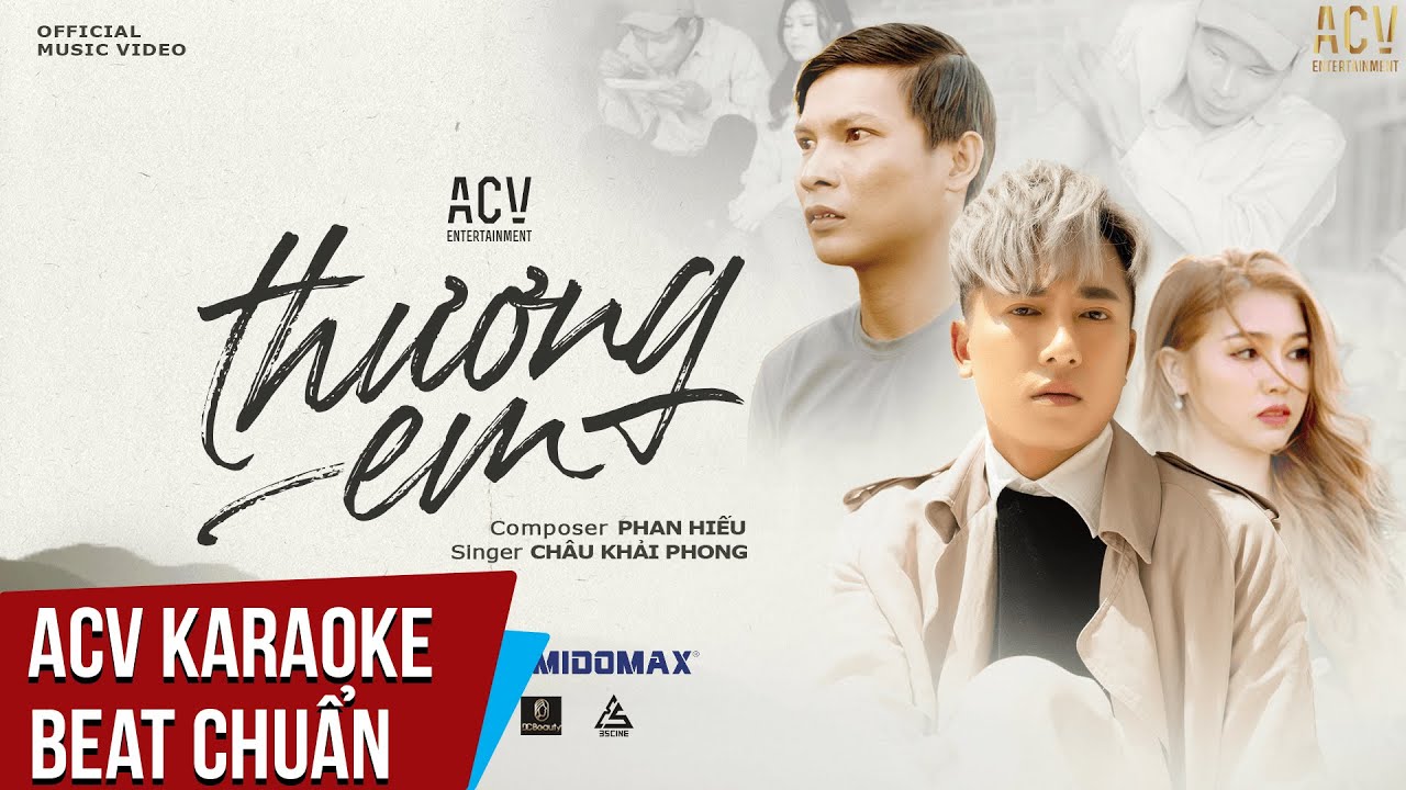 Karaoke | Thương Em - Ch&acirc;u Khải Phong | Beat Chuẩn