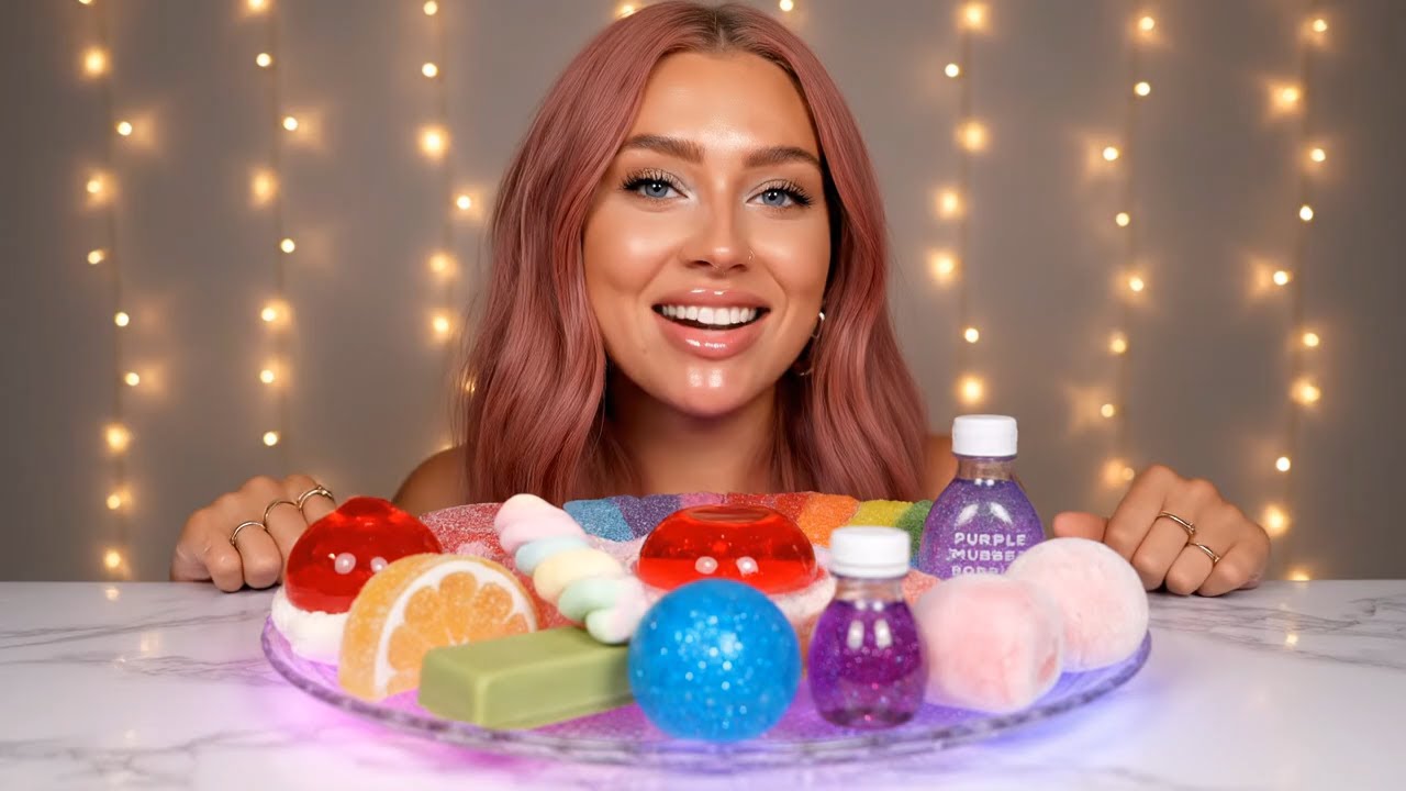 &ldquo;ASMR Mukbang 🌈 Eating Rainbow Dessert Party | Colorful Candy Feast&rdquo;