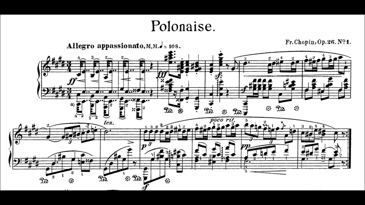 Chopin Polonaise Op 26 No 1 in C Sharp Minor (Horowitz) Score