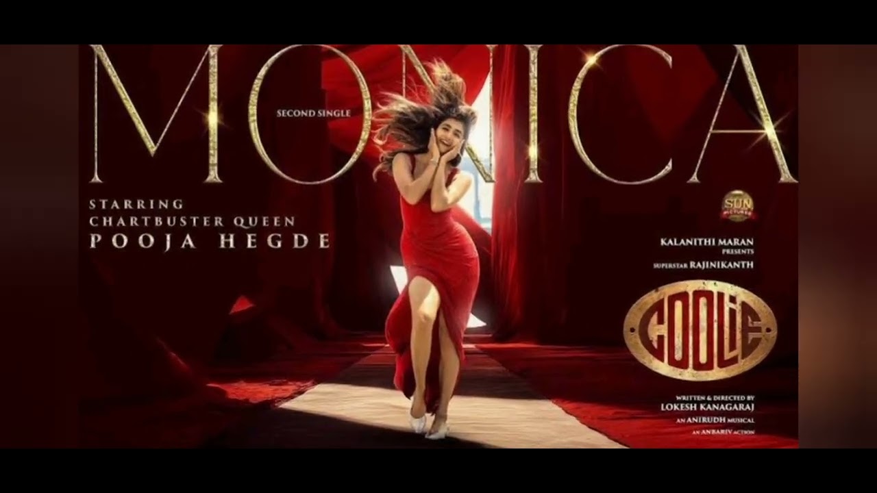 Monica - Lyric Video| COOLIE | Superstar Rajinikanth | Sun Pictures | Lokesh |Anirudh | Pooja Hegde