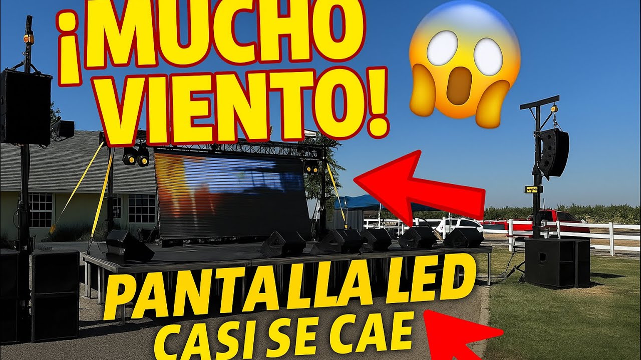 Madera CA: ¡Vientos Fuertes! 😱 Casi se cae la pantalla LED | PlebeTV