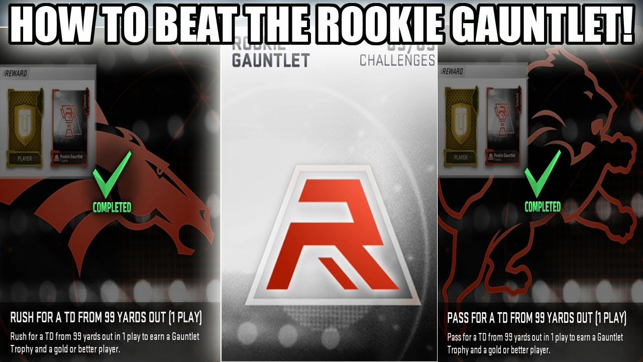 HOW TO BEAT THE ROOKIE GAUNTLET! BEST PLAYS TO USE! | MADDEN 19 ULTIMATE TEAM