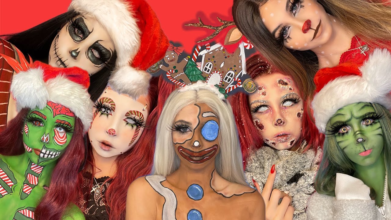 My TOP XMAS makeup Looks 🎄🎅🏼 #holidayswithyoutube