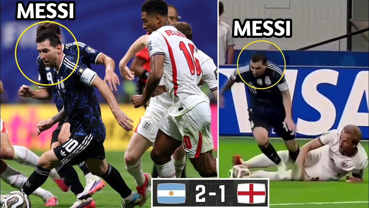 Look At Messi Dribbling All England Players 😳 Messi Dribbling Bellingham, Kane And All 😳😱