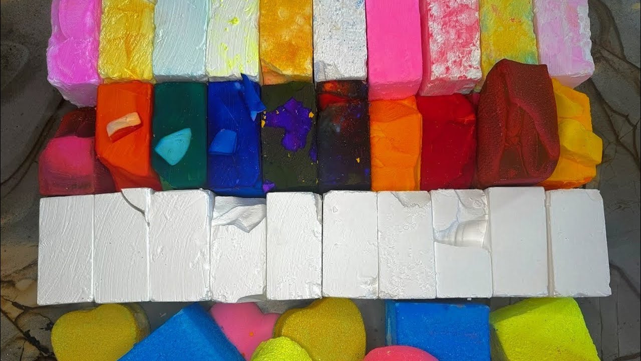 Mass Soft BSN Dyed Gym Chalk Crumble @chalkmegood | oddlysatisfying soft BSN gym chalk ASMR