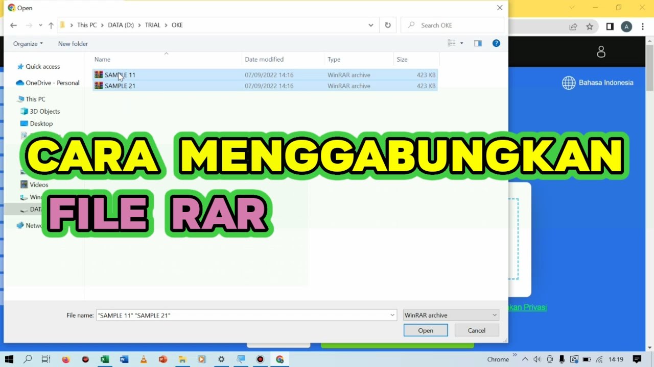 Tutorial Menggabungkan File RAR Menjadi Satu di Komputer/Laptop