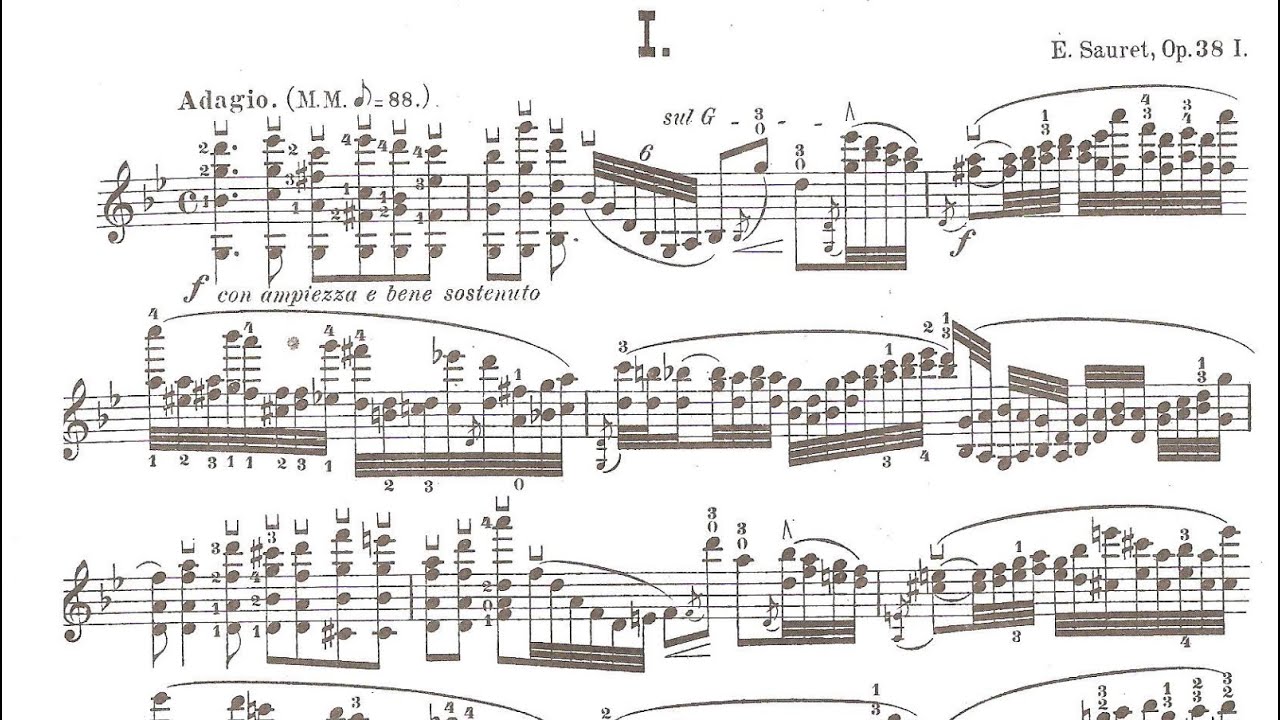 Sauret - Artistic Study No. 1 in G minor for Violin, Op. 38