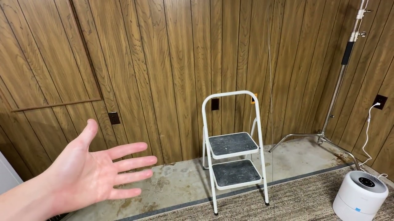 Basement VLOG 5 - New set updates! TV is mounted and new TV stand