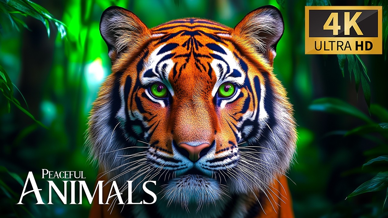 Peaceful Animals in Nature 4K 🐾 Shimmering Exploration of the Natural World with Relax Piano Journey