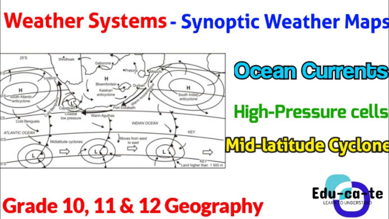 Ocean currents, High-pressure cells, Cyclones - geography