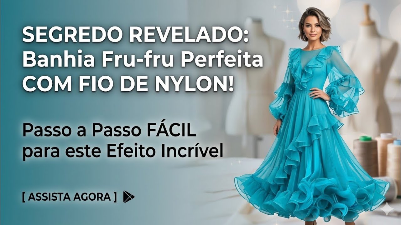 ✅️DIY Como fazer Bainha FruFru_Costura fácil passo a passo para iniciantes Gisleide Novelo Atelier