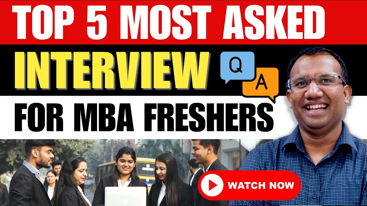 🔥Top 5 Most Asked Questions in MBA Interview | Jobs after MBA #mba #jobs #placement #interview
