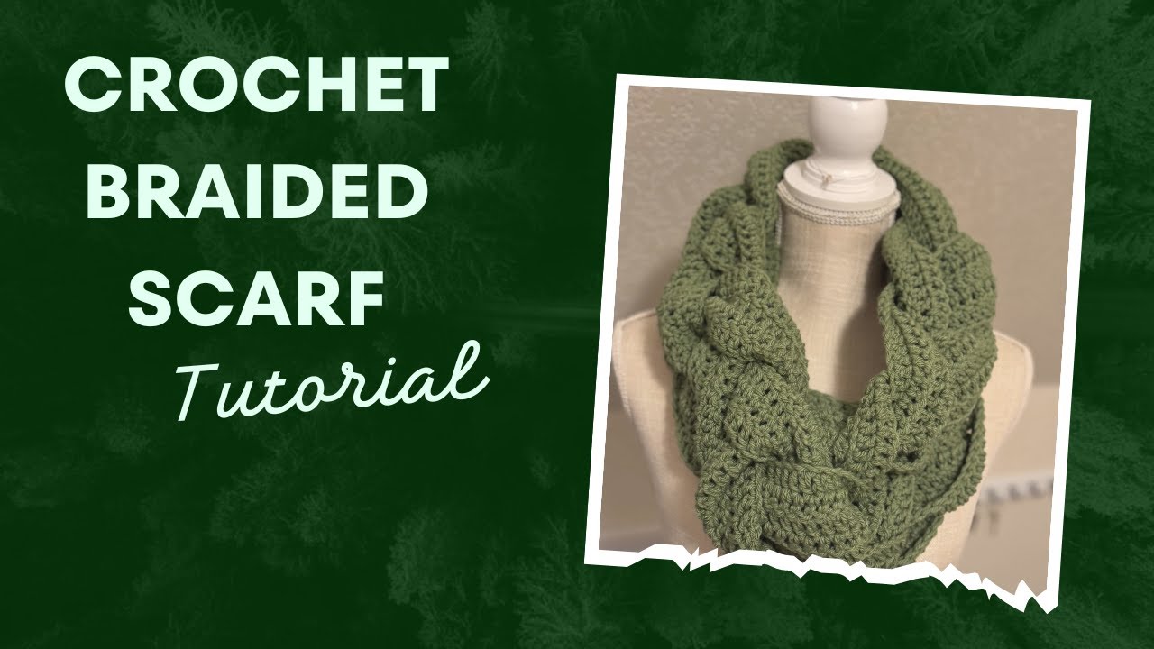Easy Crochet Scarf / Crochet Braided Scarf / Beginner Friendly Crochet / Crochet Gifts / Christmas