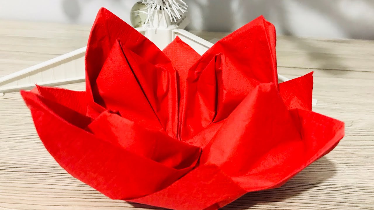 Pliage de Serviette - Fleur de Lotus et Fleur de Lys