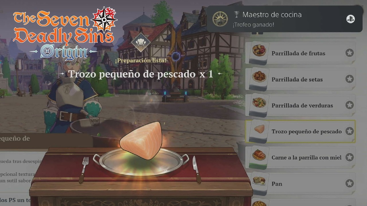 Master Chef (Silver Achievement/Trophy) The Seven Deadly Sins: Origin