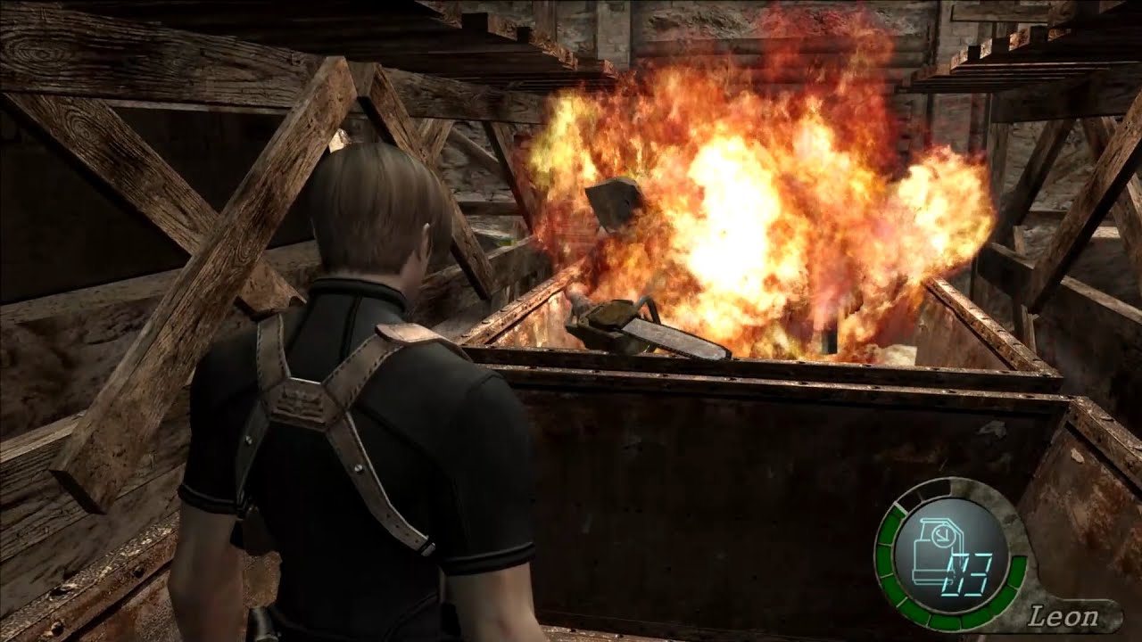 RE4 HD Project 4-3 Castle (Pro): Mine Cart Ride; 100% Hit Ratio.