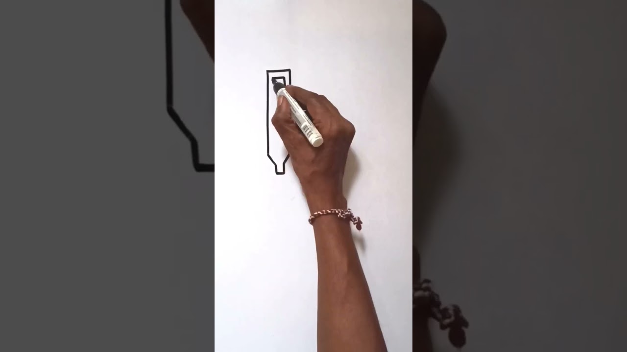easy drawing of a tool #chisel #ytshorts #art #drawing #lineart #howtodraw #artist #shorts #bw#tools