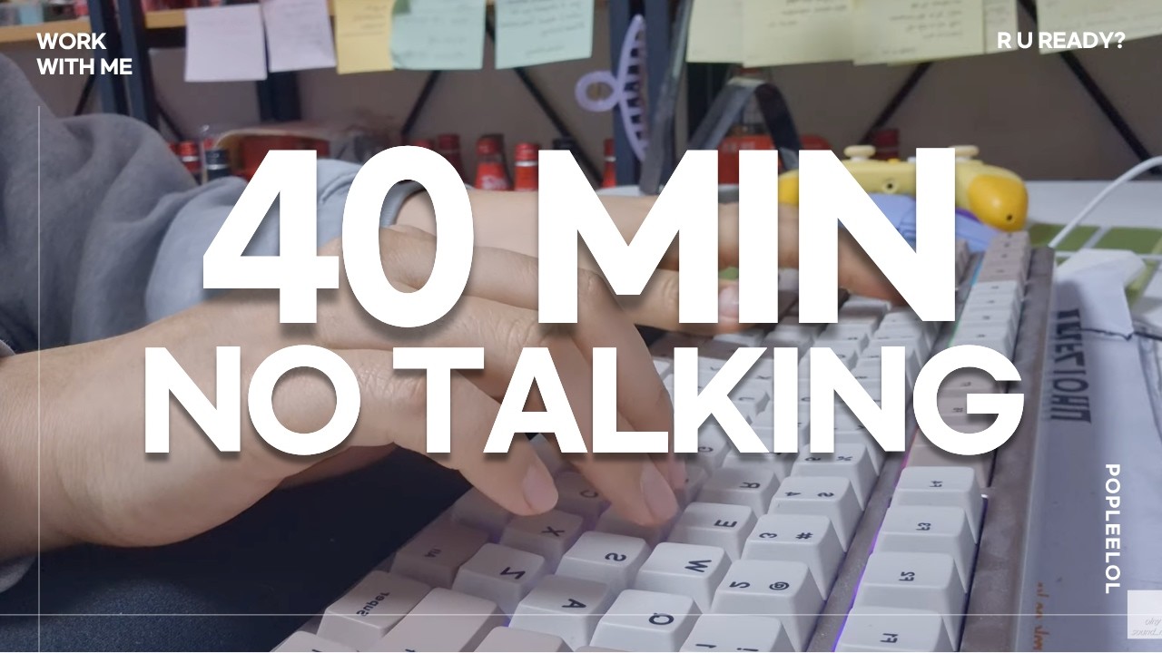 40 Min Real-Time Typing | Keyboard ASMR (No Talking) | 40분 타이핑 집중용 | Evoworks EVO80