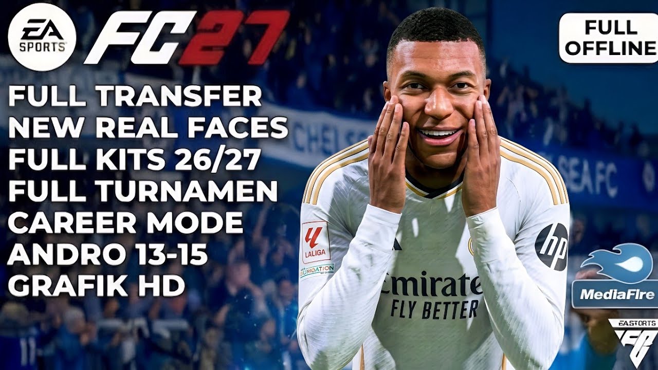 Update! FIFA 16 MOD FC 27 Android Offline | Career Mode FULL FACES & KITS New Full Transfer 26/27