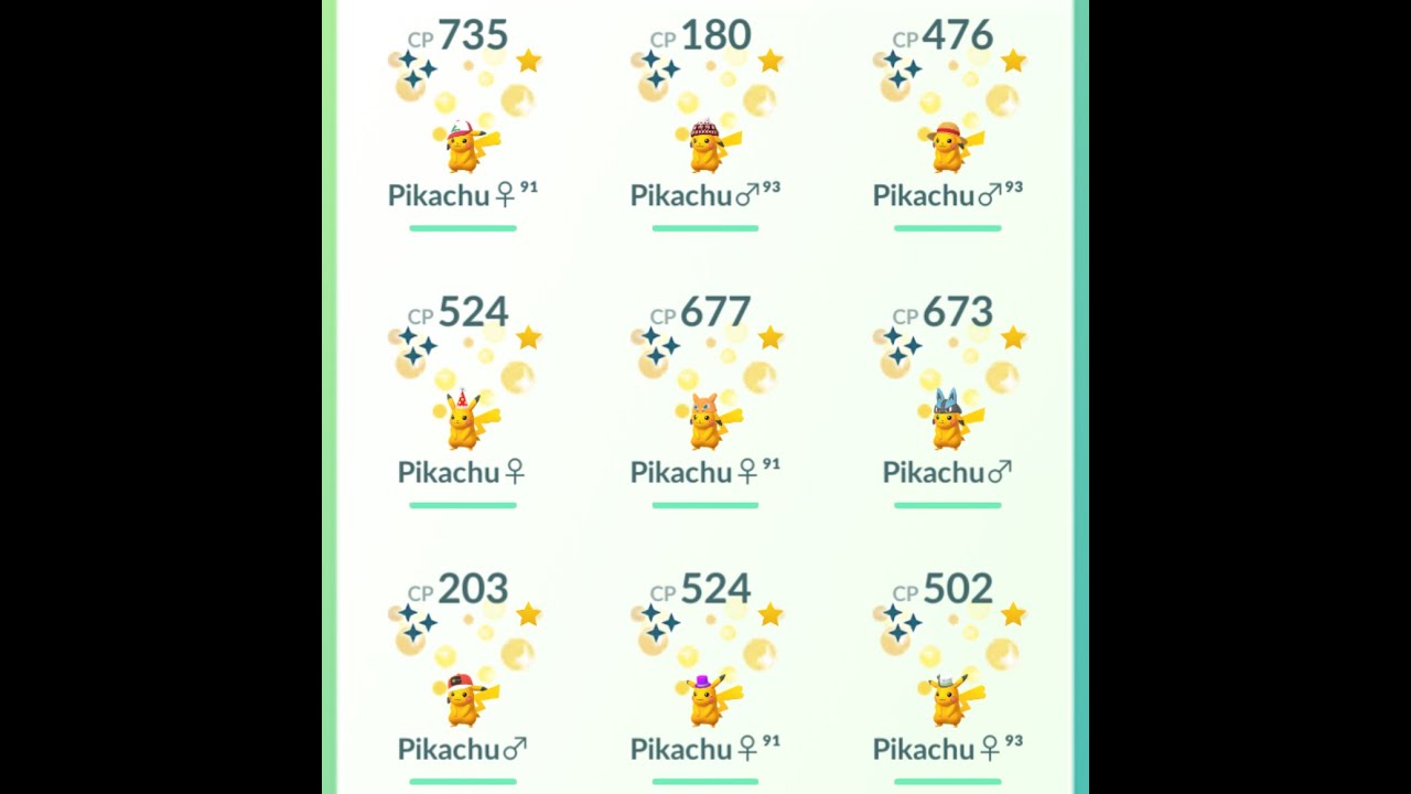 Pokemon Go Shiny Costume Collection