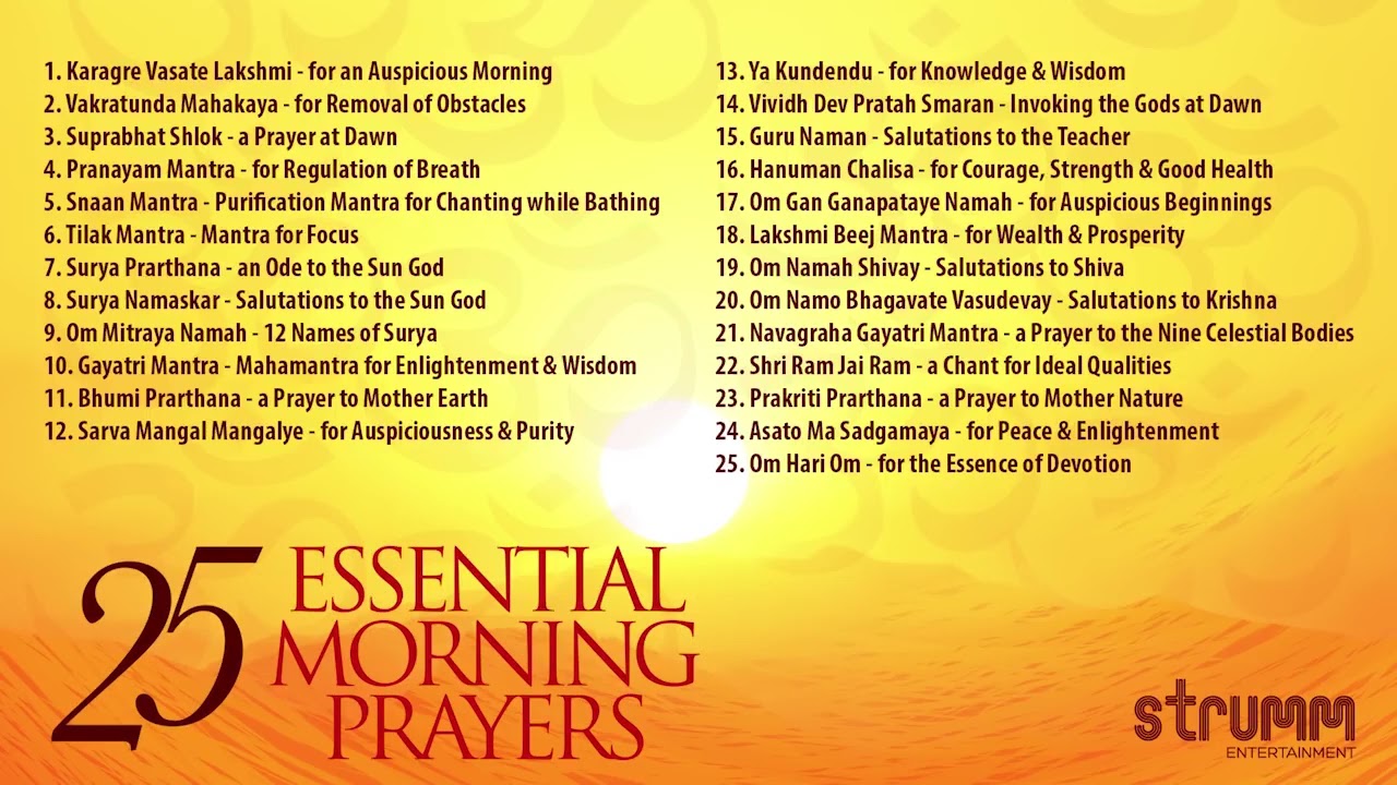 25 Essential Morning Prayers I spiritual world | 25 essential mantra in life